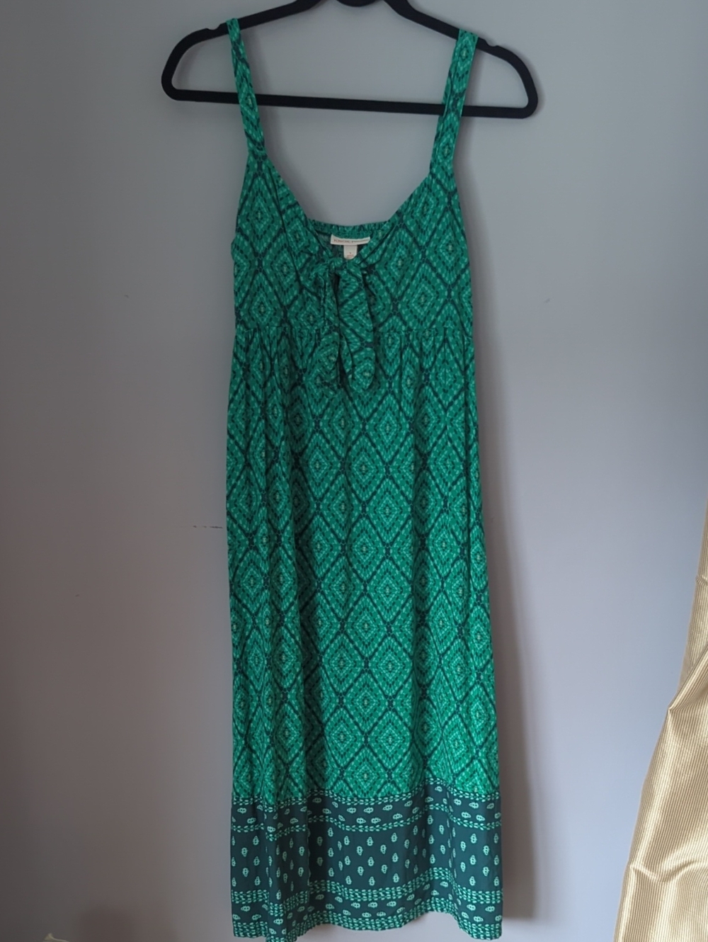 Knox Rose Green Patterned Sleeveless Maxi Dress